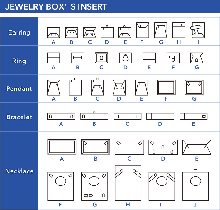 Jewelry box for silver jewelry storage insert