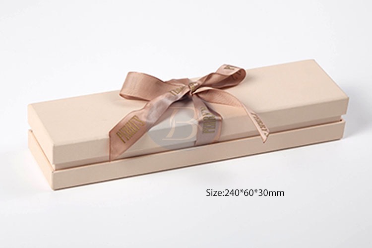 luxury custom paper jewelry gift box with ribbon