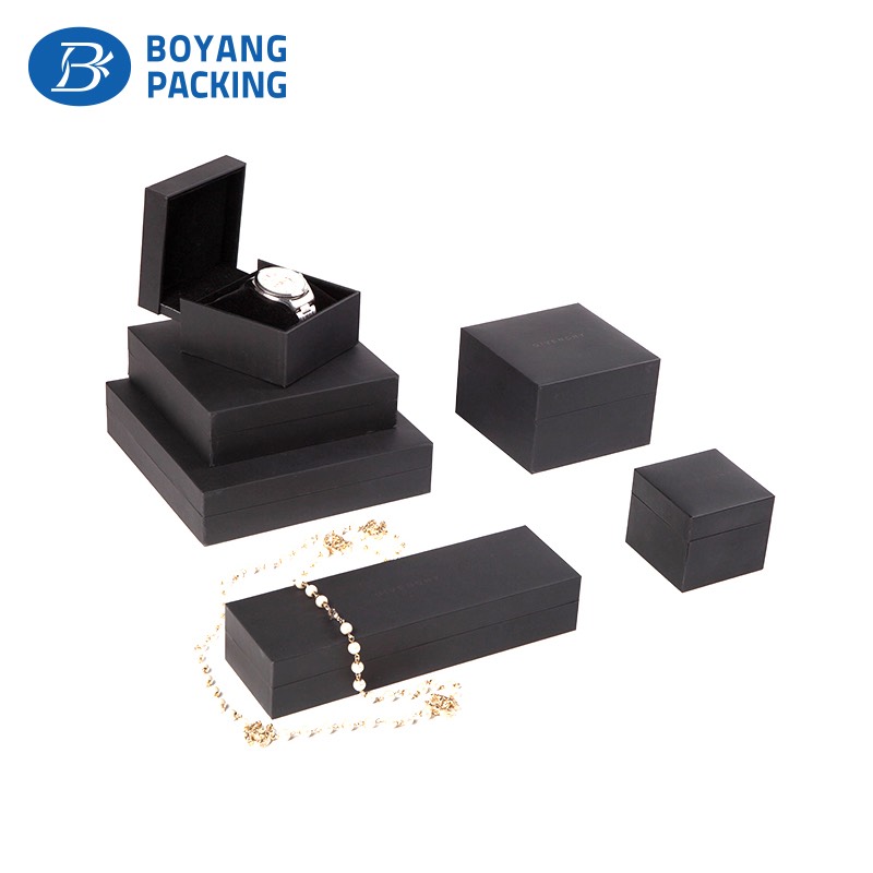 Luxury custom black Jewelry gift box Jewelry packaging set