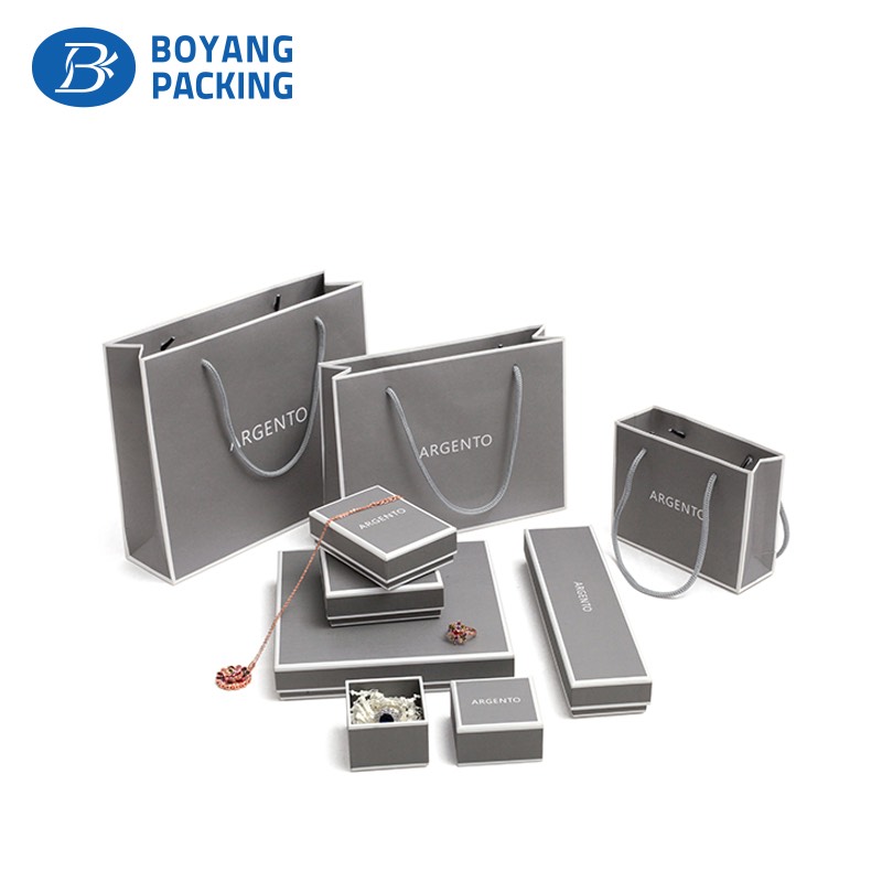 Perfect grey cardboard jewelry box