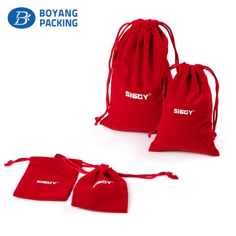 red cotton bags