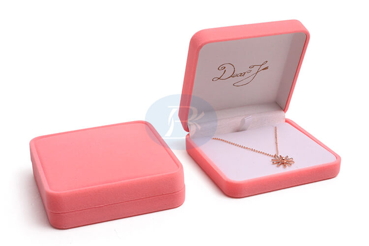 customized pink pendant jewelry box factory