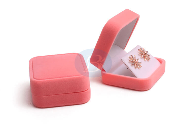 customized pink earring jewelry box factory