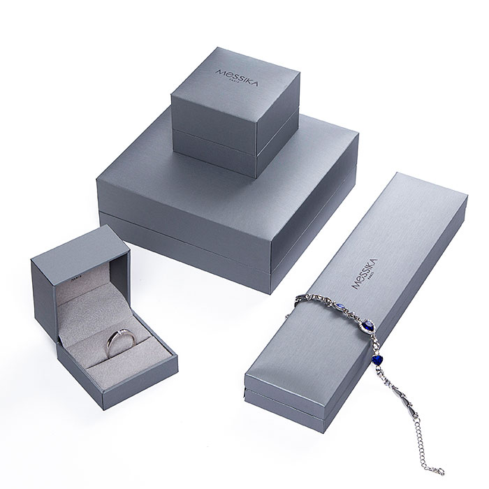 Gray plastic jewelry box wholesale, custom cool jewelry box factory
