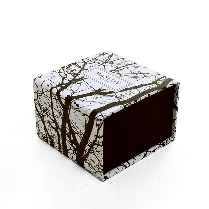 Custom white-and-black jewelry box