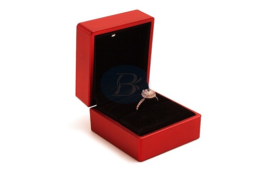red wedding ring box