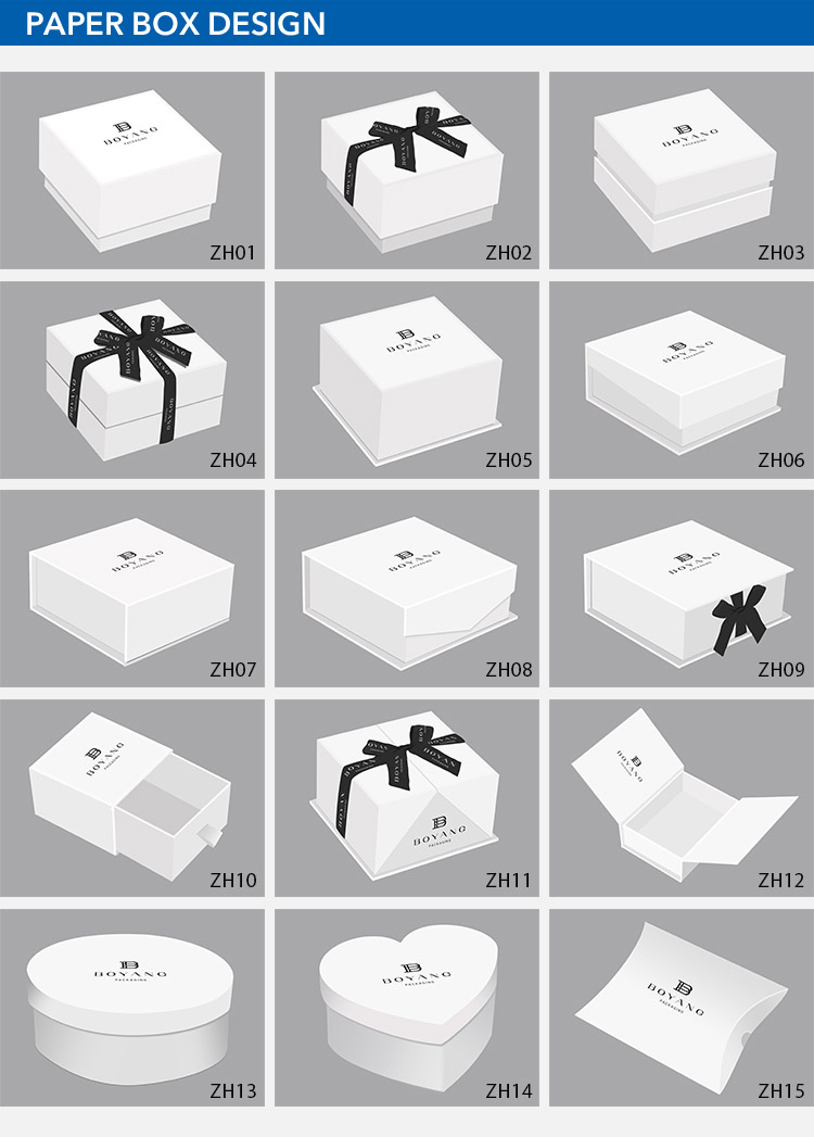 Custom luxury paper Jewelry gift box style