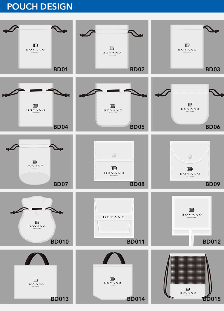 Custom satin jewelry bag style