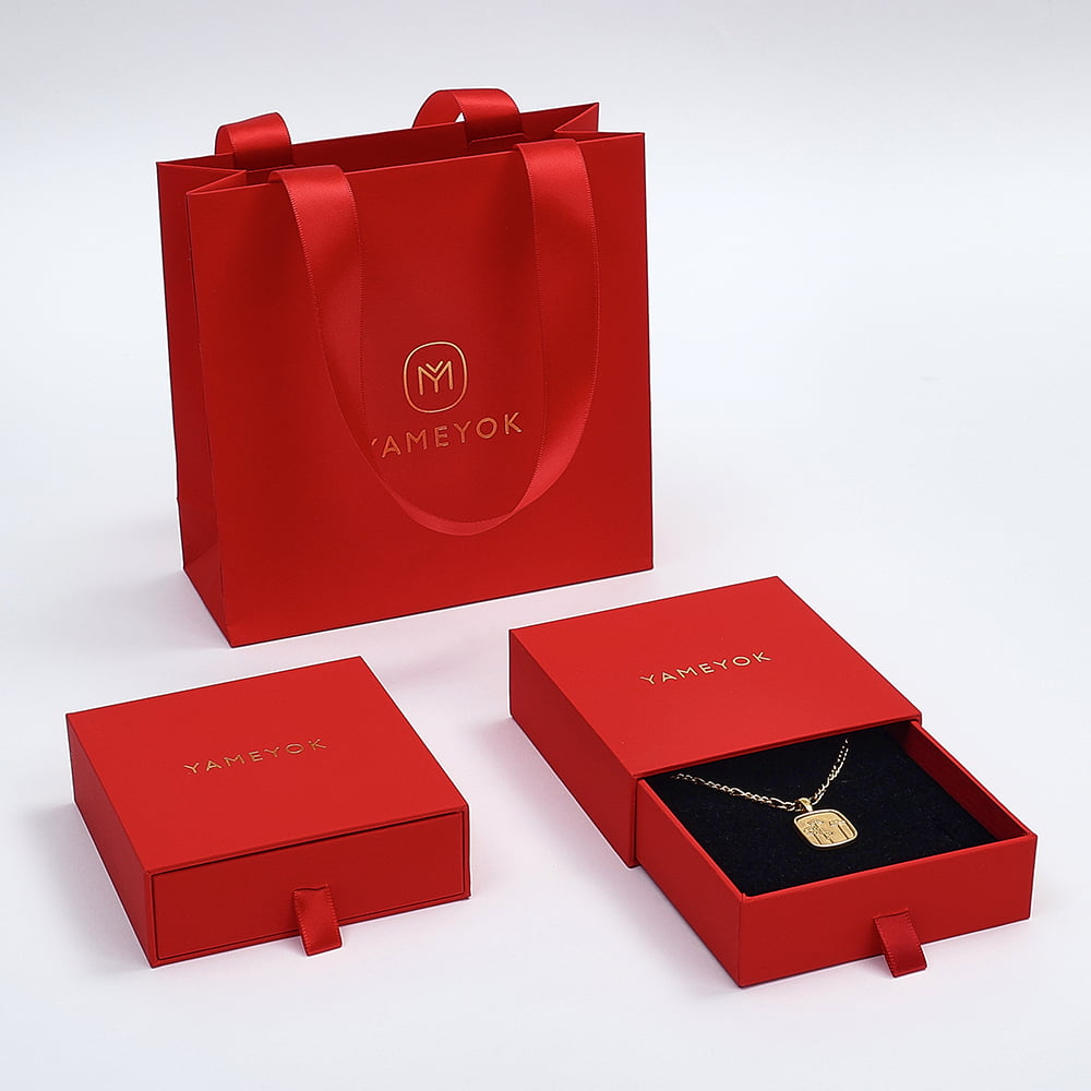 Luxury Necklace Gift Box – Peony & Mint