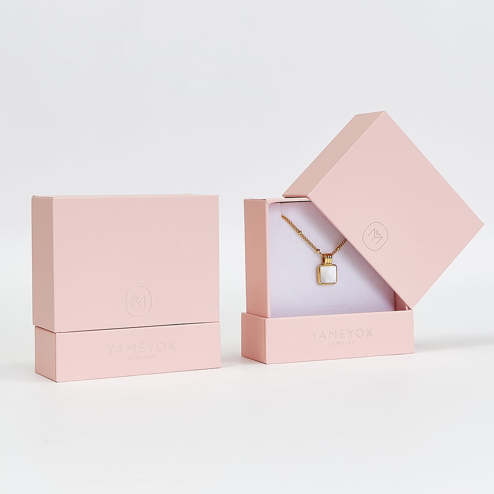 custom logo luxury necklace packaging box