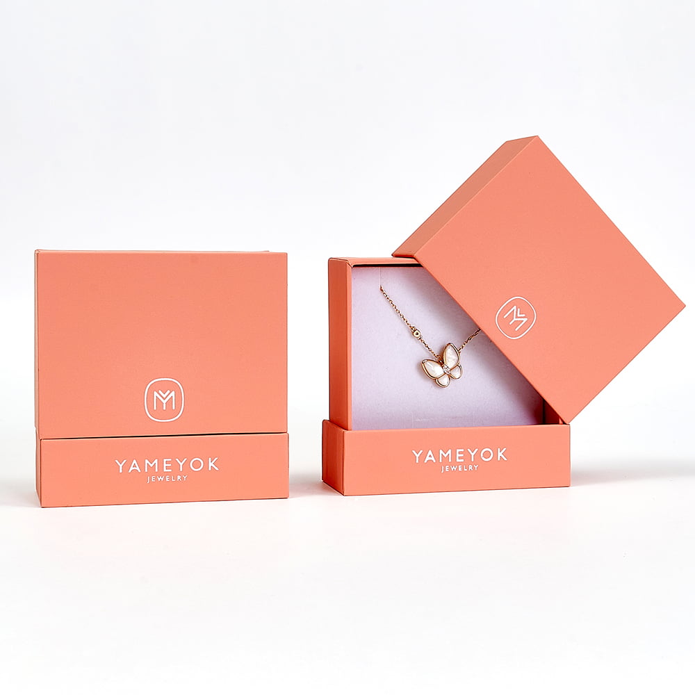 custom logo luxury necklace packaging box