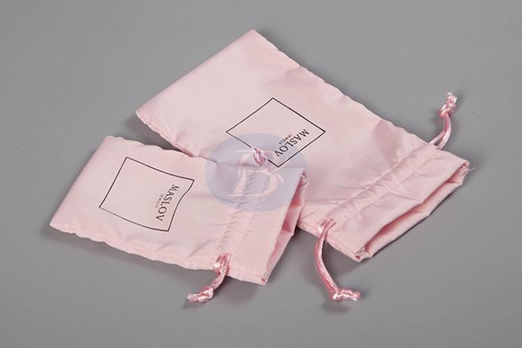 pink superfine fiber jewelry bag