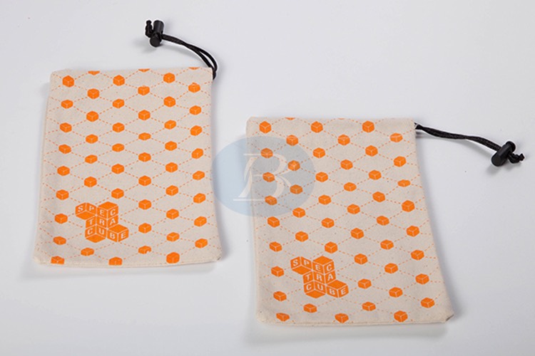 custom cotton drawstring gift pouch