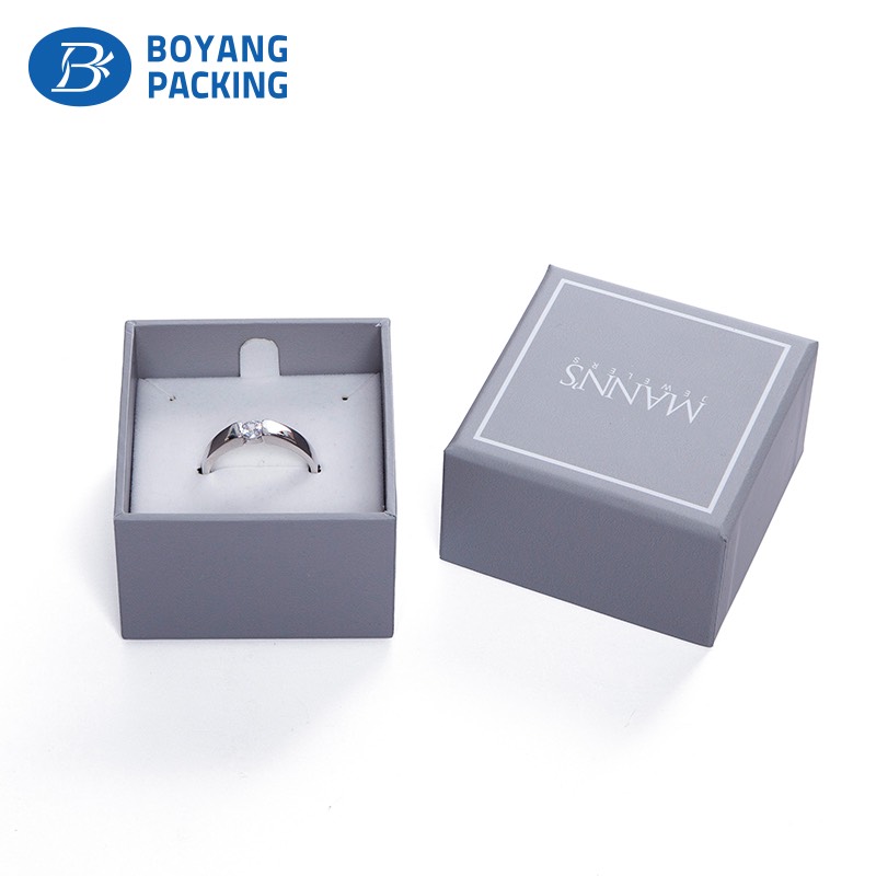 Custom gray paper jewelry boxes wholesale Jewelry packaging set