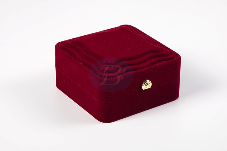 customized red flocking box