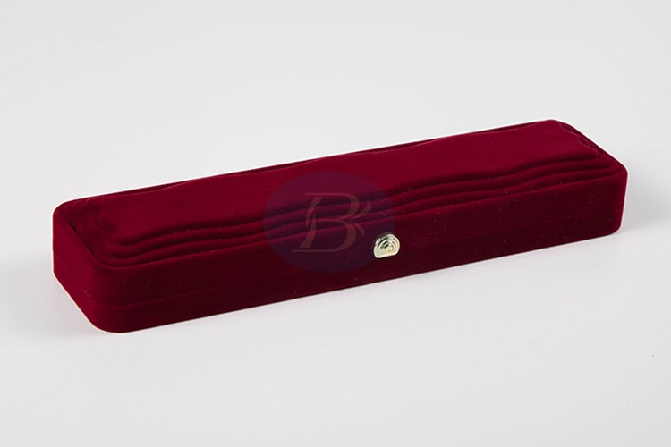 customized red flocking box