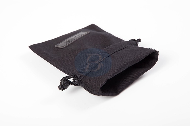 custom black velvet pouch