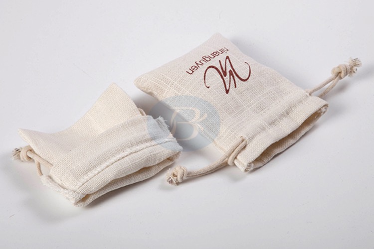 customized logo drawstring pouch