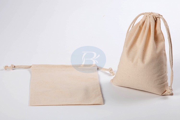 Natural cotton drawstring bag factory