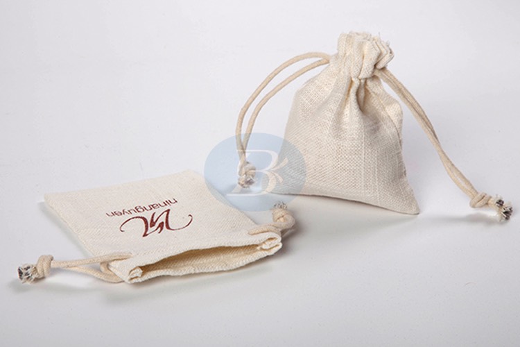 custom linen jewelry bag