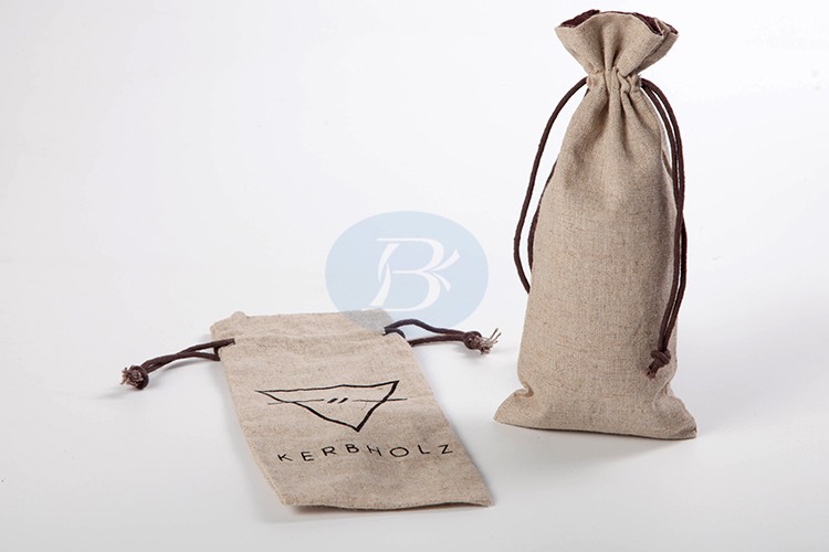 customized jute drawstring bag