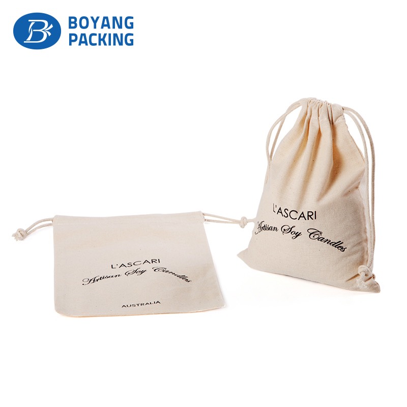 Natural cotton jewelry bags with custom logo