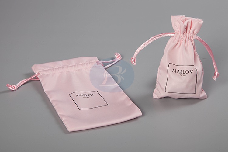 custom pink microfiber jewelry bag