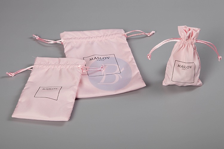 custom pink microfiber jewelry bag