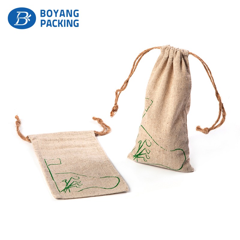 Natural linen packaging bag