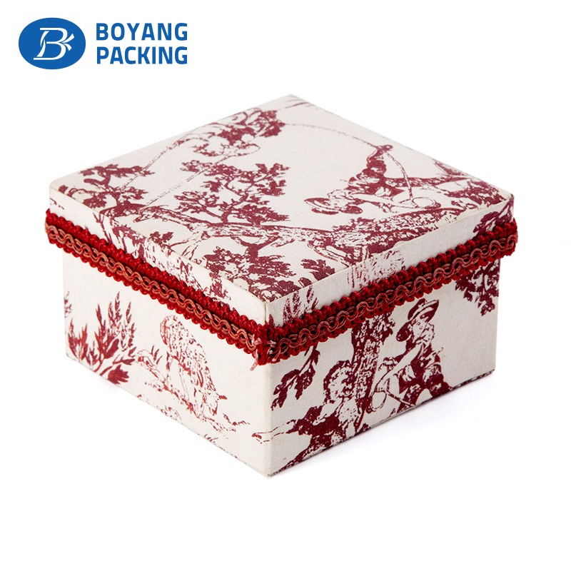 Beautiful pattern fabric jewelry box Jewelry box
