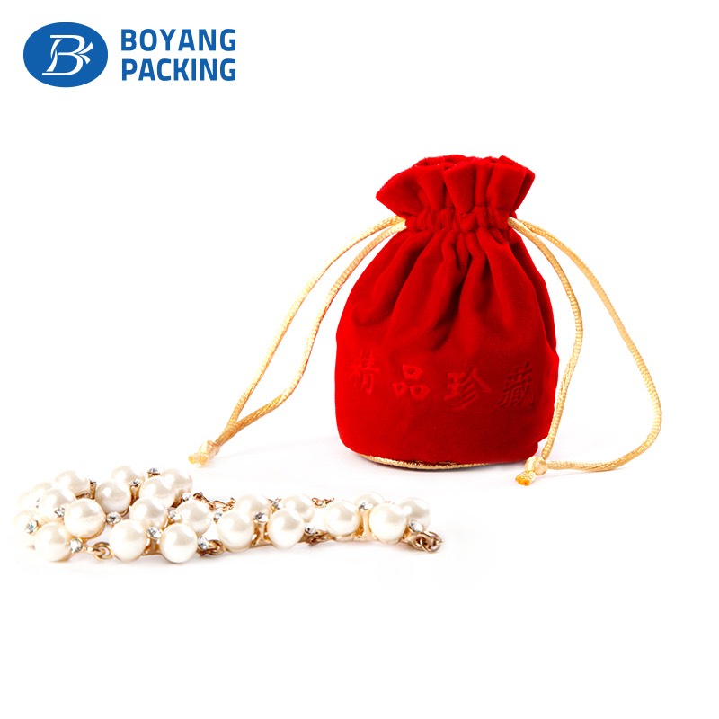 Wholesale promotional velvet jewelry bags