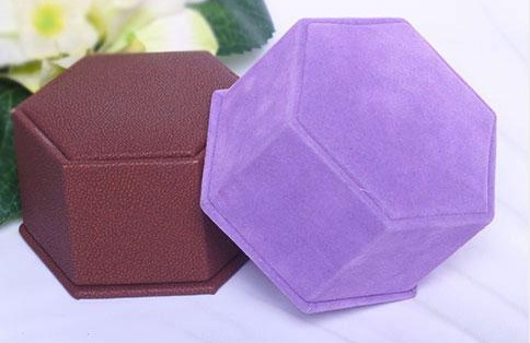 Unique design hexagonal ring box wholesale