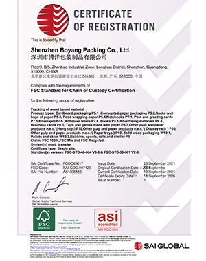 FSC certificate  