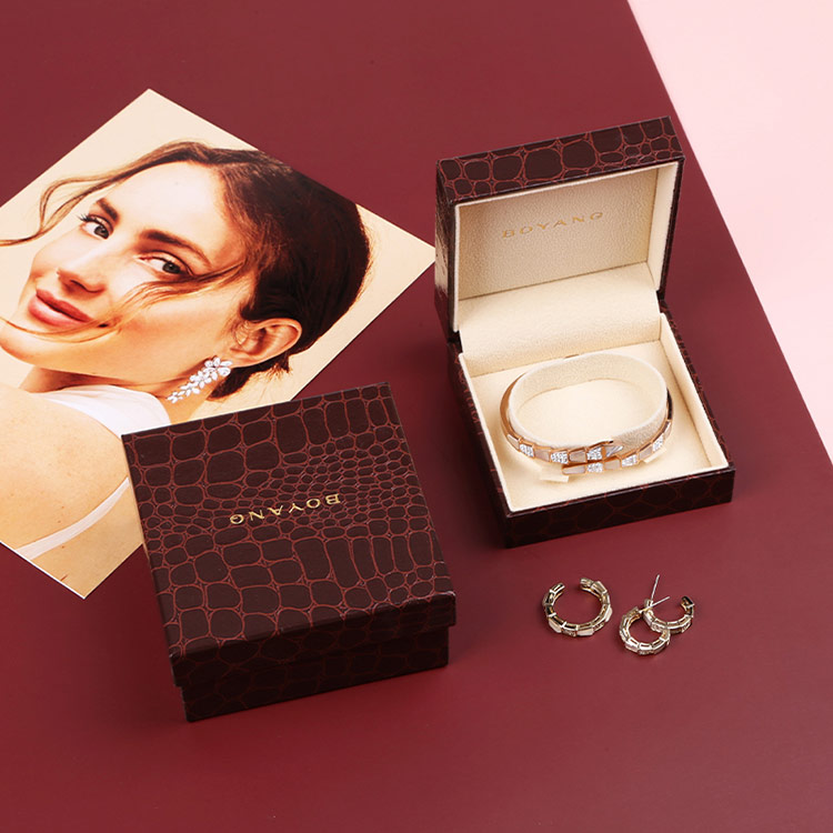High-End elegant red custom small single bangle gift packaging box