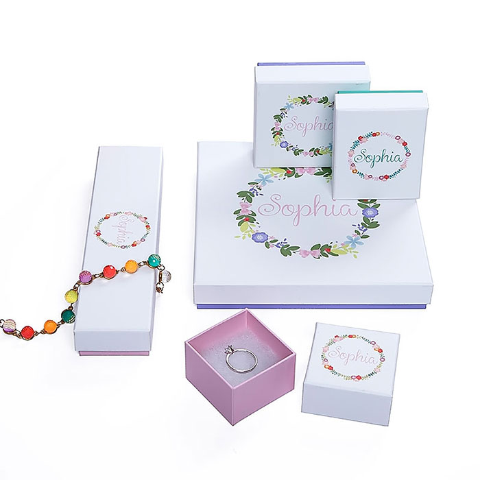 Custom womens white jewelry boxes
