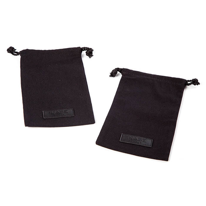 custom black velvet pouch