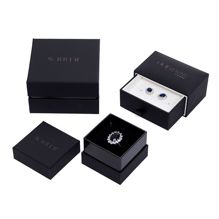 The black custom large jewelry box looks very sedate