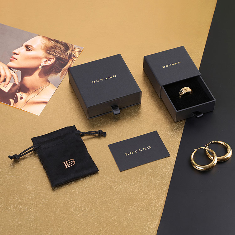 New style wedding valentine's gift custom sliding drawer ring jewelry boxes
