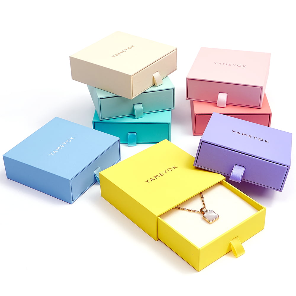 custom sliding drawer necklace packaging box