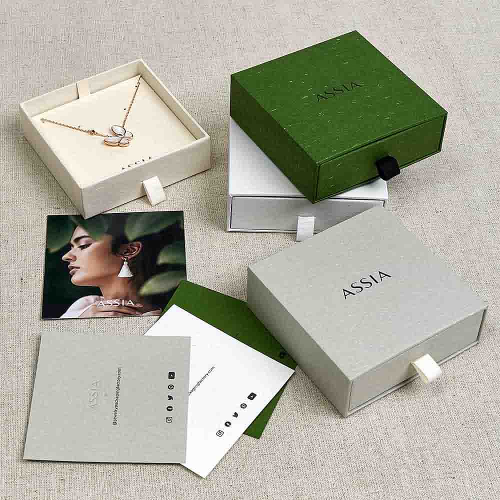 Customized Jewelry Box with Jewelry Packaging Pouch Snap Button