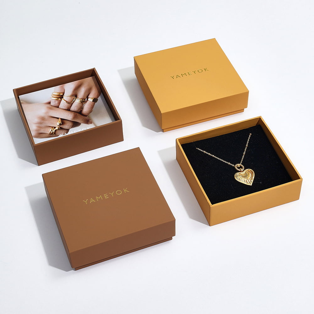 Updated fashion design custom necklace gift paper box packaging