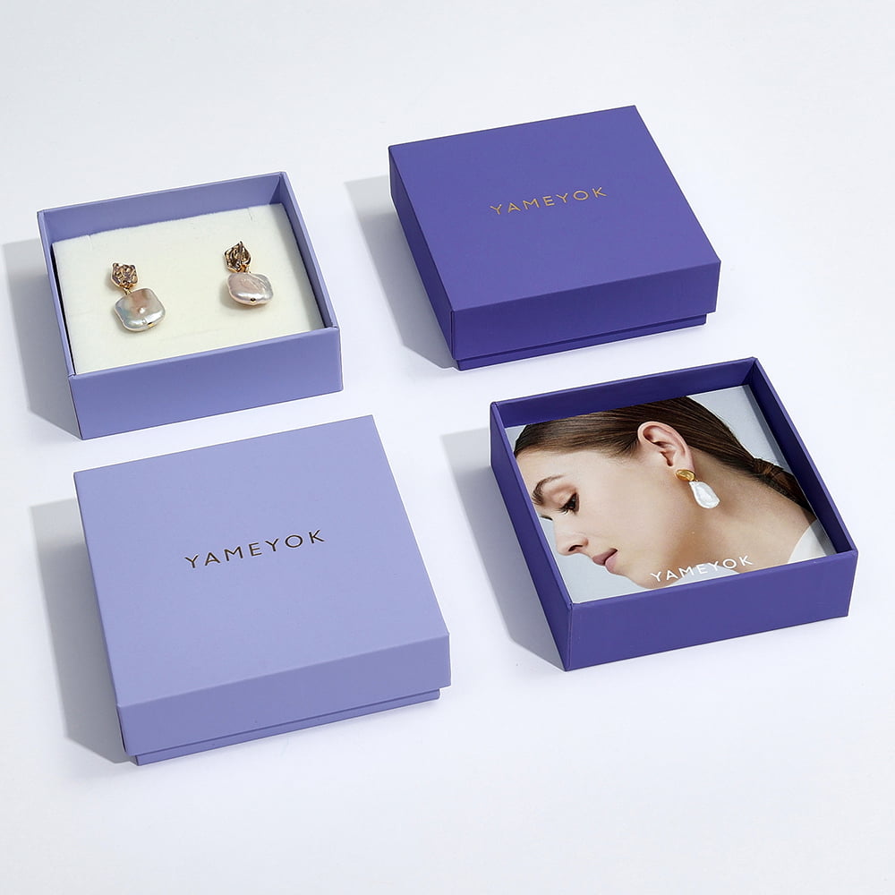 custom logo earring packaging gift box