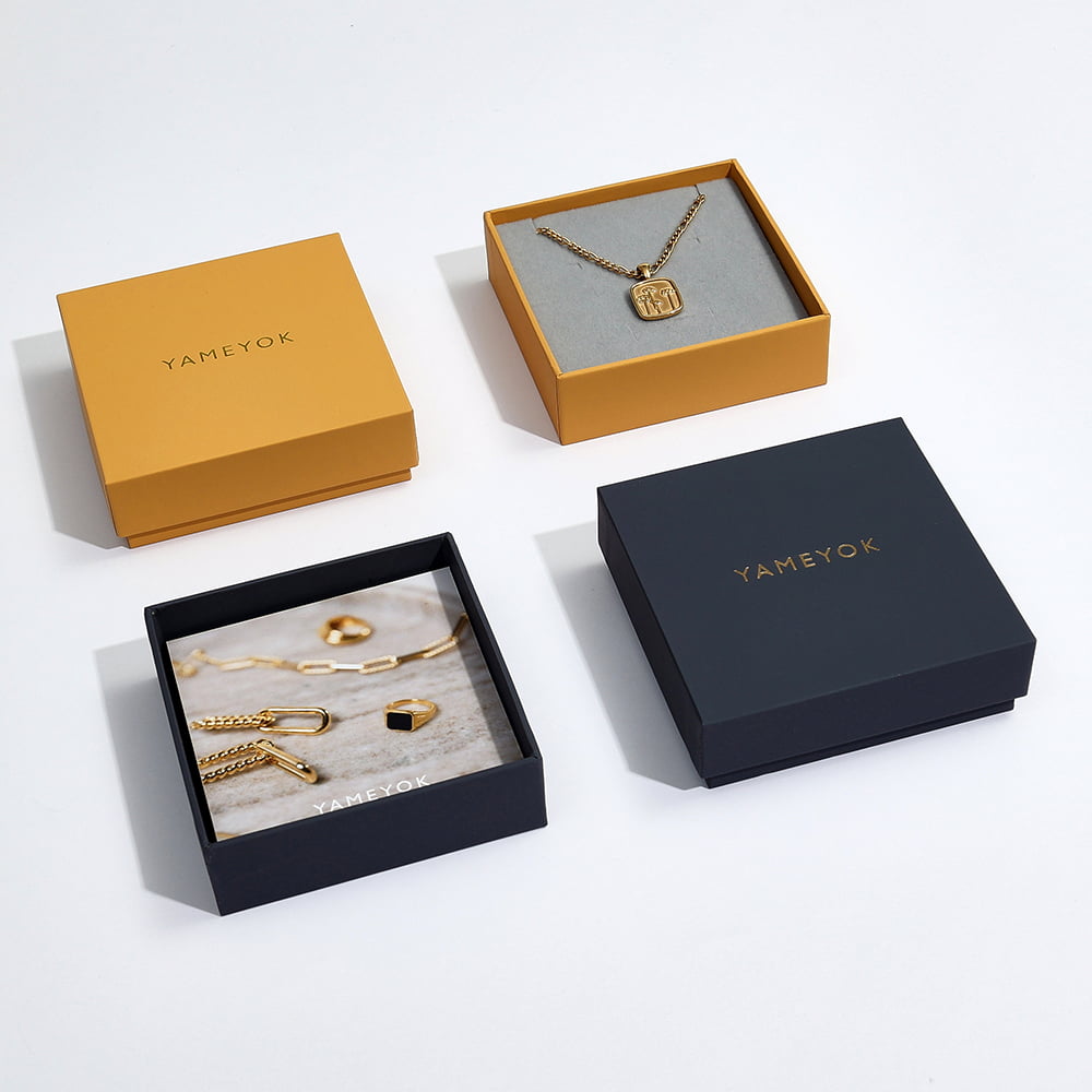 custom necklace gift paper box packaging