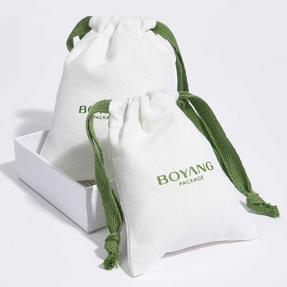 custom canvas cotton jewelry bag