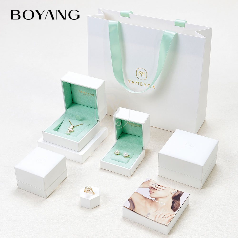 Boyang Custom PU Leather Luxury Jewelry Packaging Necklace Gift Box