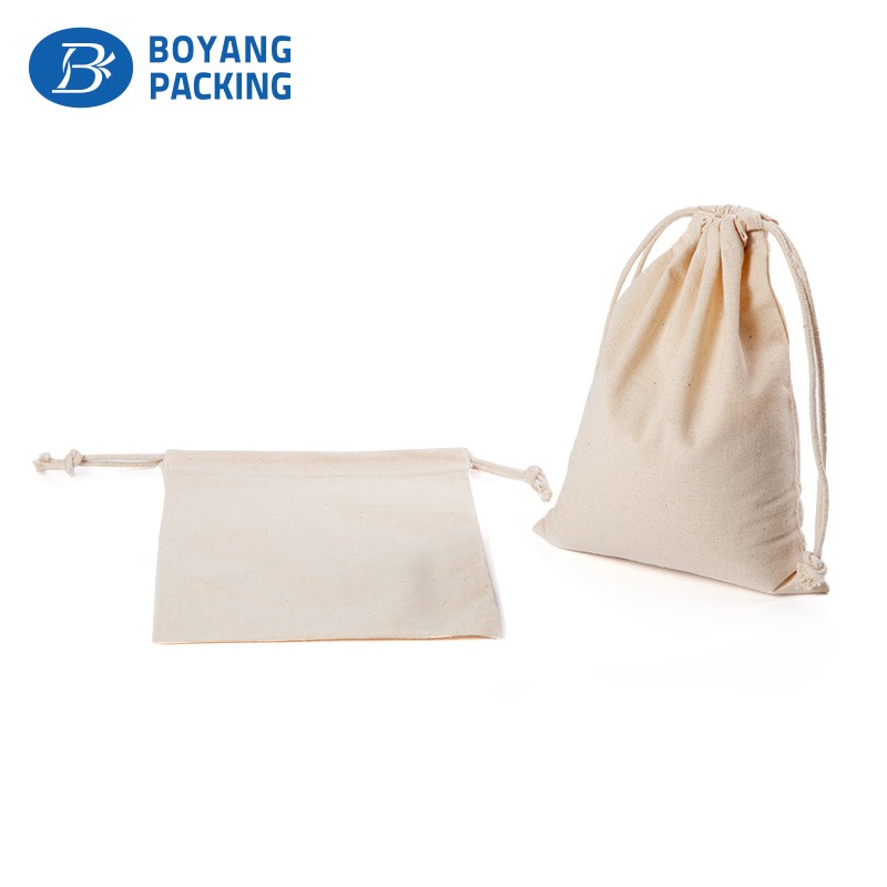 Natural cotton drawstring bag factory