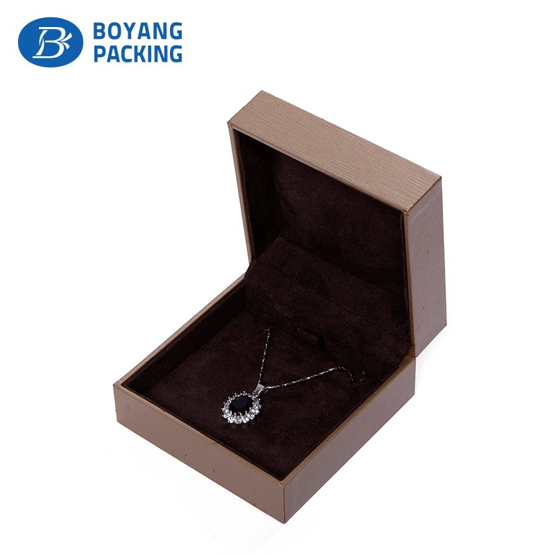 Luxury brushed necklace boxes for sale from Boyang packing