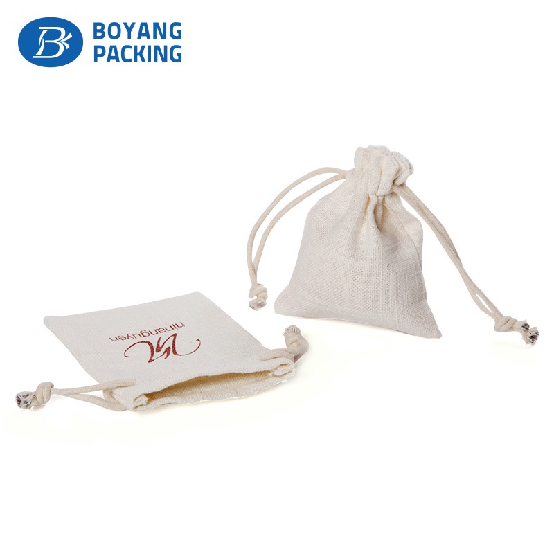 Custom linen pouches for cosmetics
