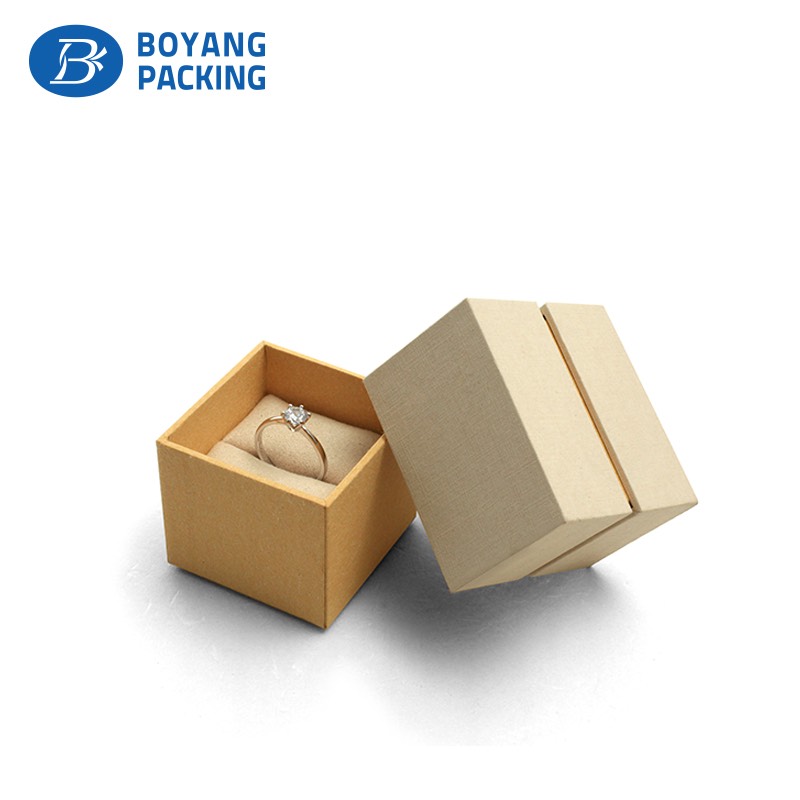 Brown linen jewelry box
