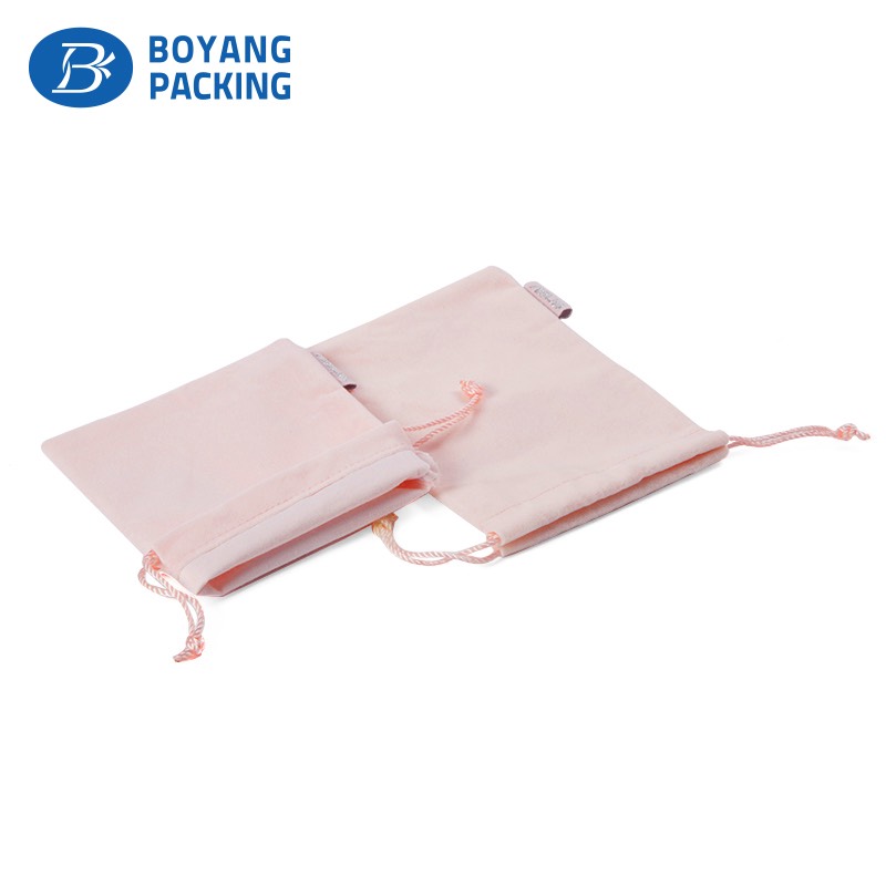 Mass customization promotion small velvet jewelry bags